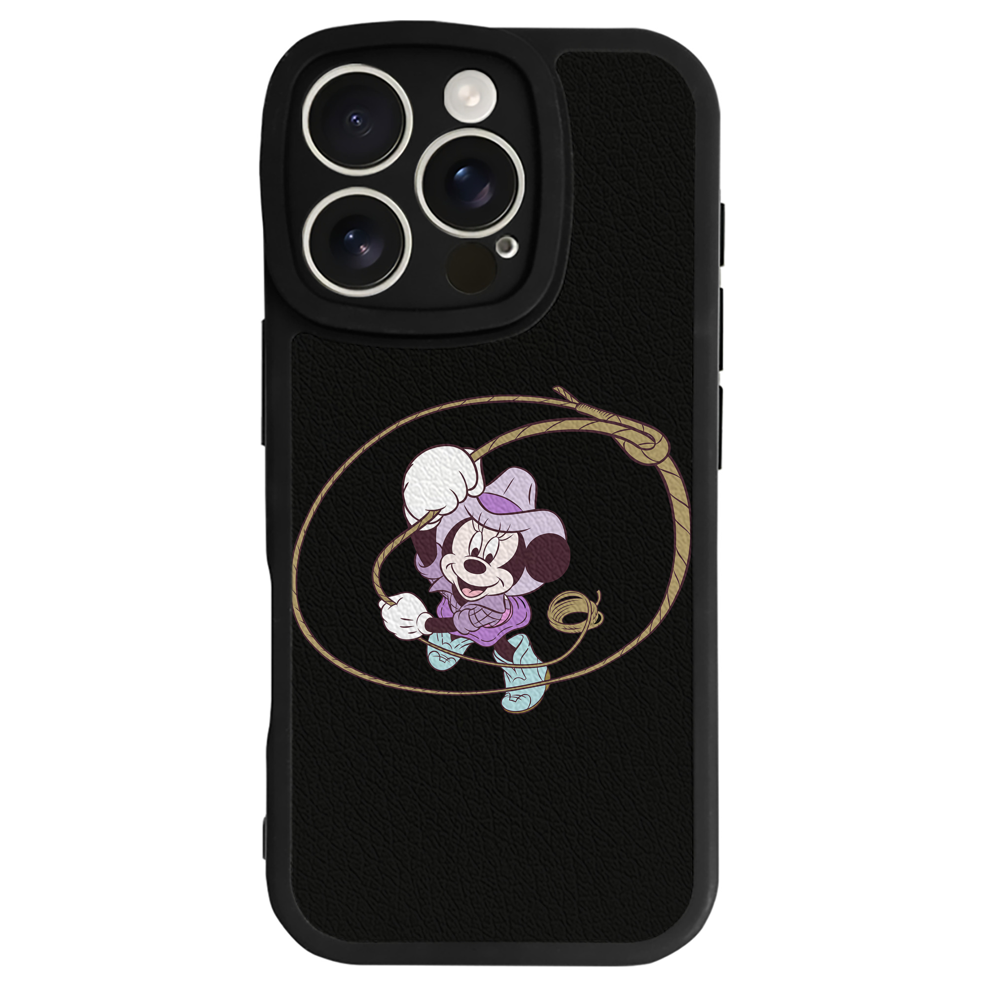 （画像用） ミッキーマウス Mickey Mouse 【iPhone 16シリーズ対応】シリコンスマホケース（レザー調） 材質：シリコン